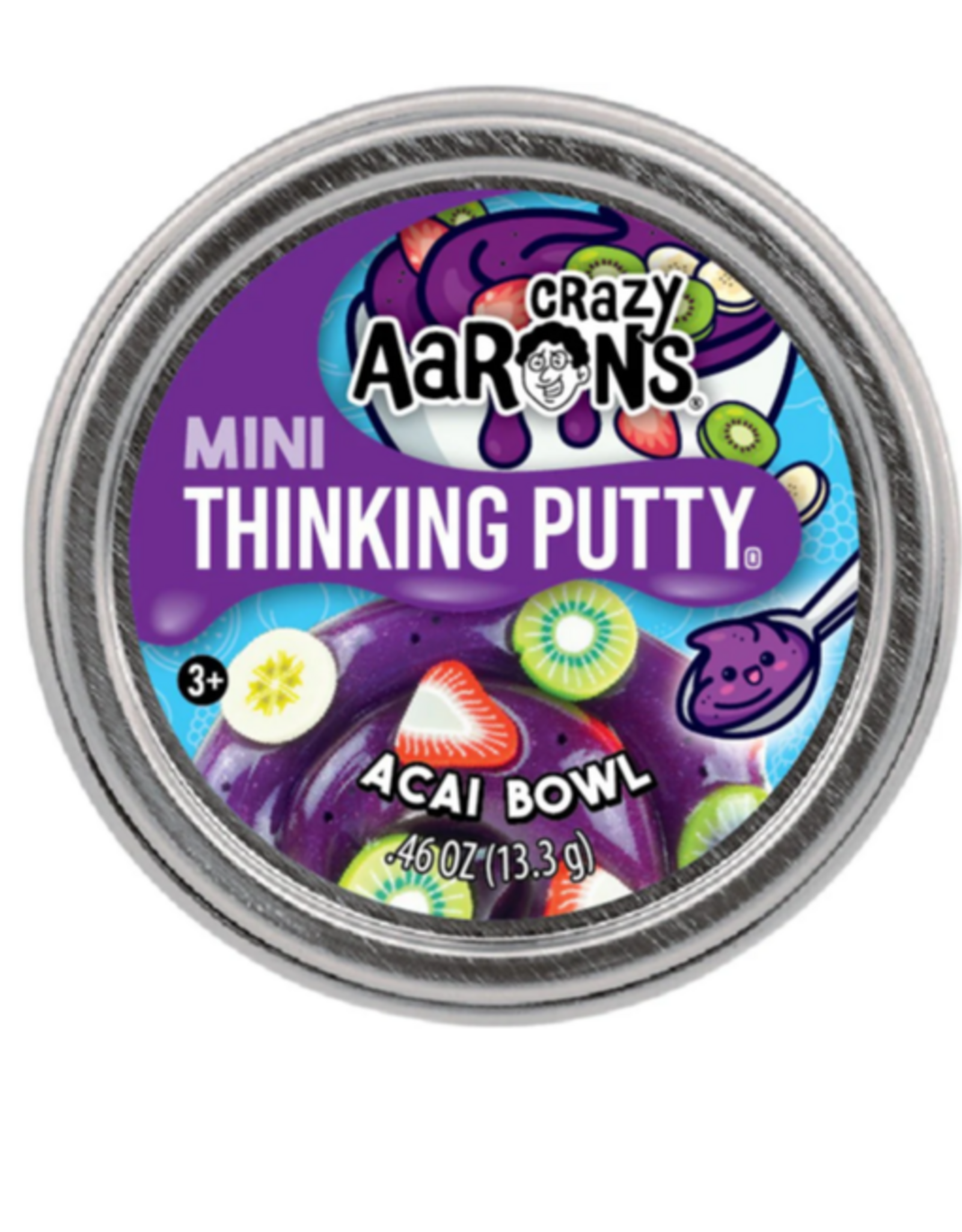 Crazy Aaron's Thinking Putty 2" MINI THINKING PUTTY - ACAI BOWL