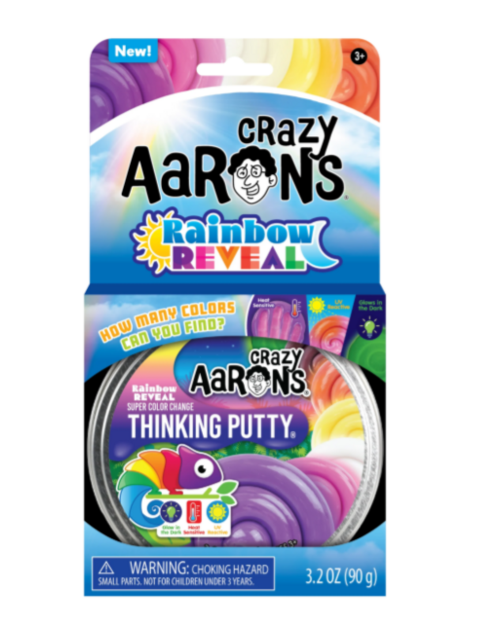 Crazy Aaron's Thinking Putty 4" THINKING PUTTY - RAINBOW REVEAL