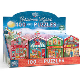eeBoo Christmas Market 100 Puzzle Asst.