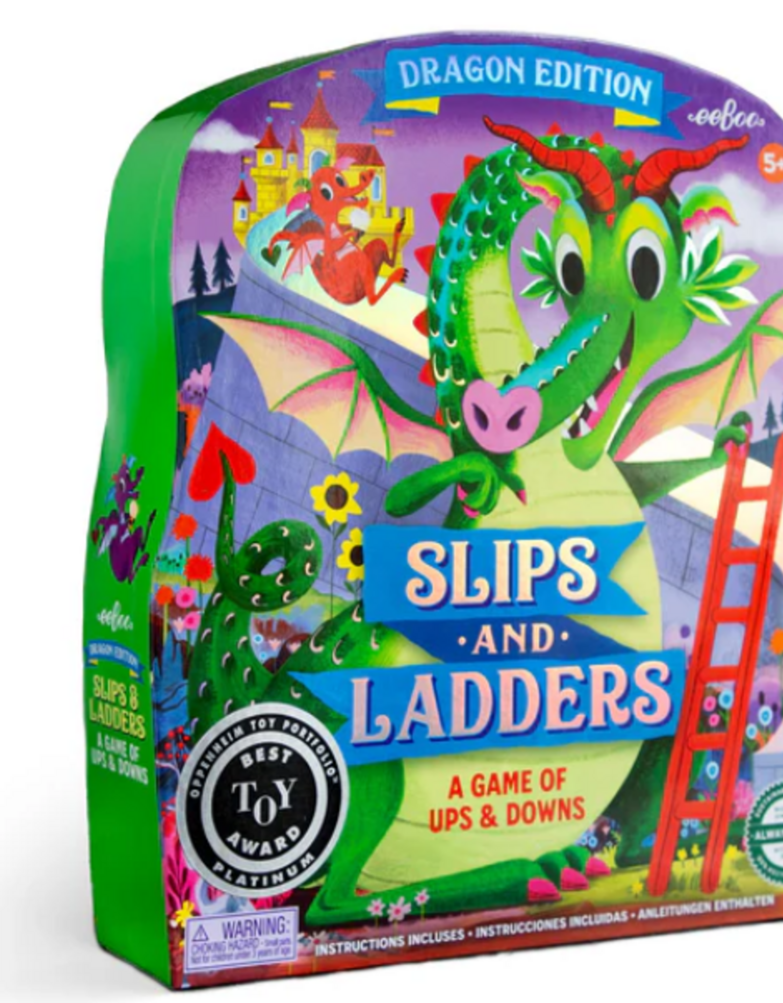 eeBoo Slips & Ladders Dragon Edition Shaped Game