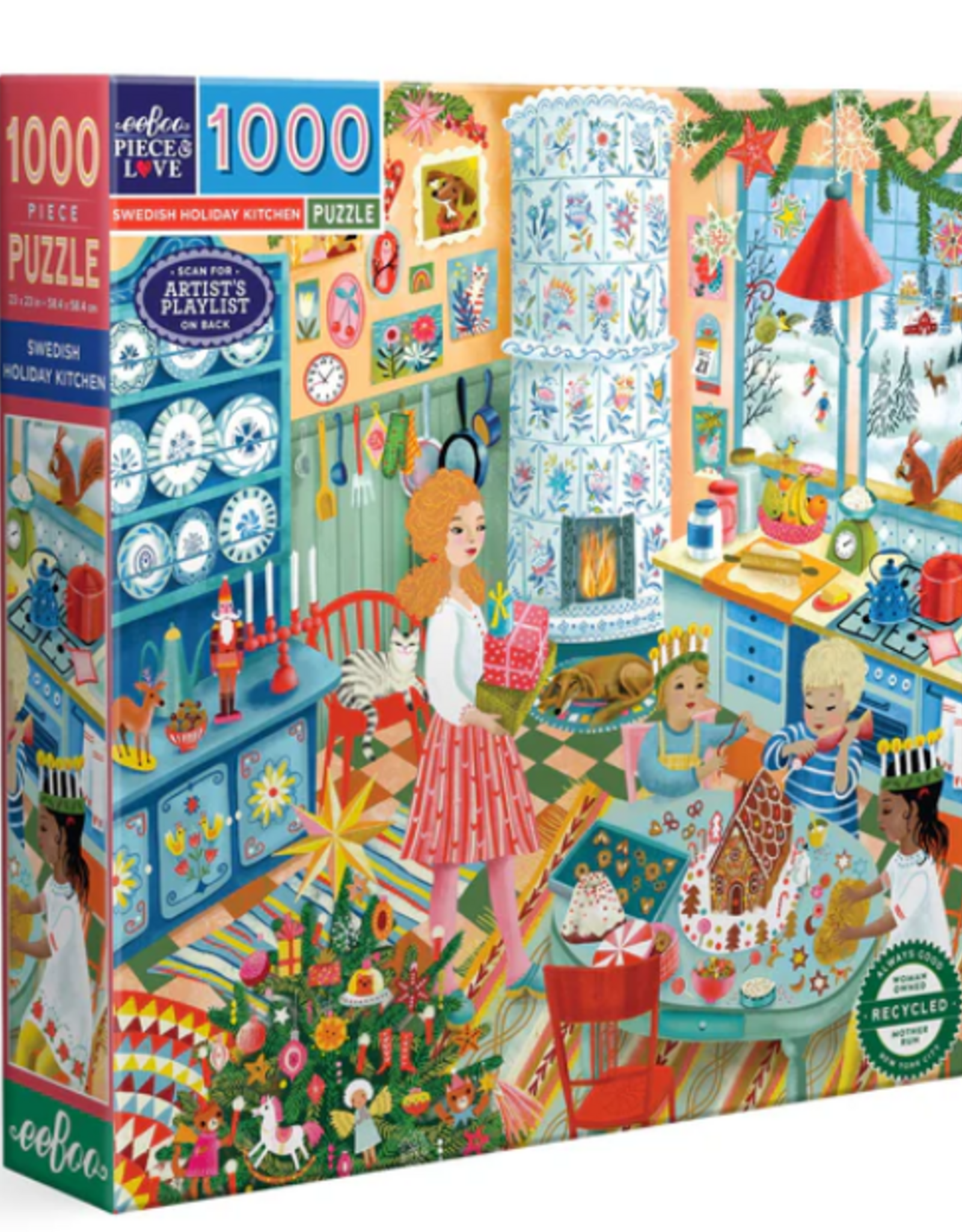 eeBoo Swedish Holiday Kitchen 1000 SQ Puzzle