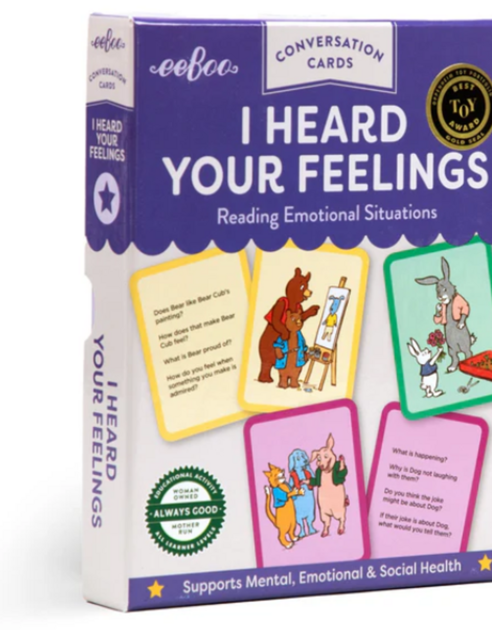 eeBoo I HEARD YOUR FEELINGS CONVERSATION CARDS