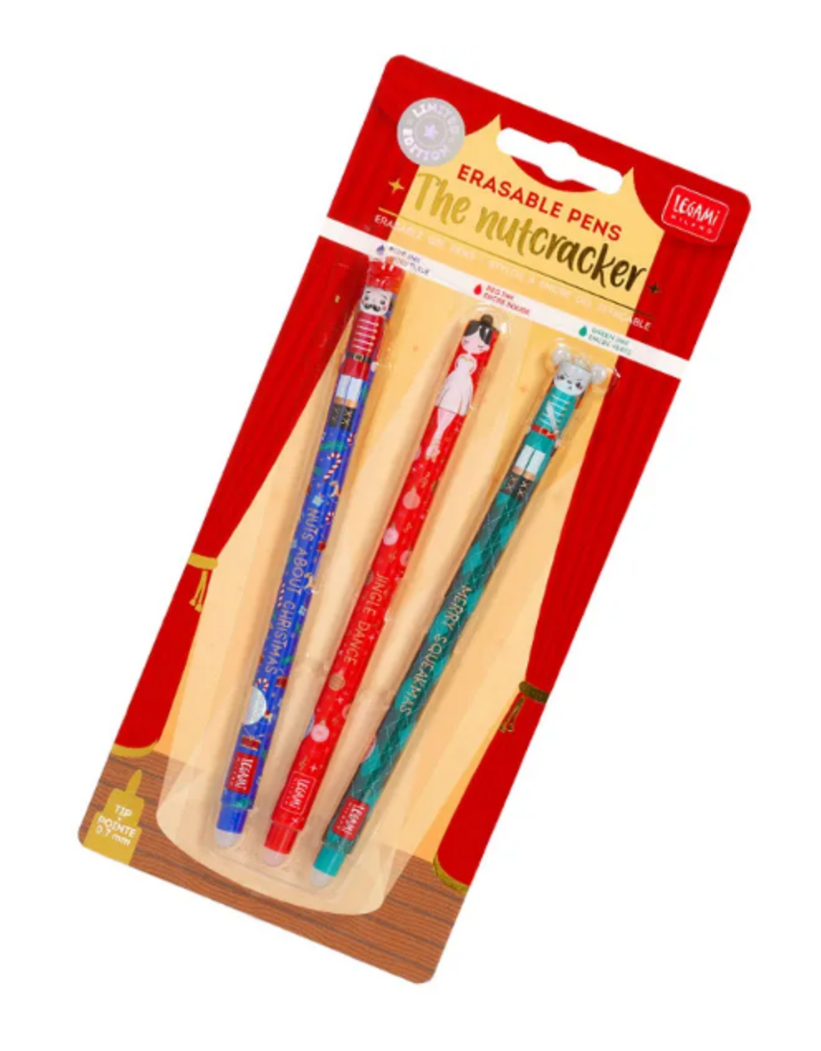 Legami Legami Winter Erasable Pen The Nutcracker (3pc)
