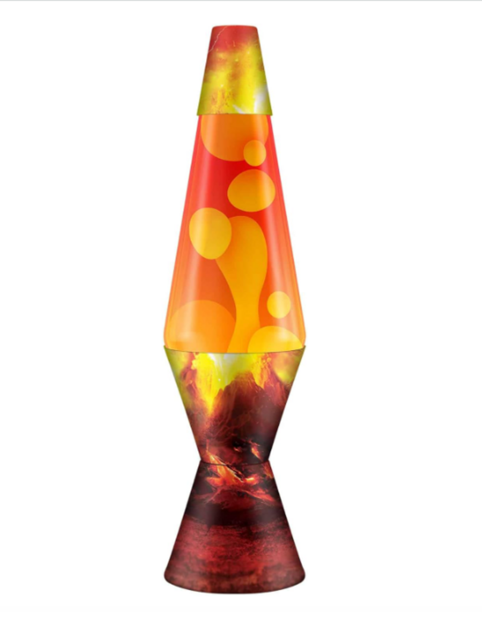 Lava Lamp 14.5 "Lava Lamp  Erupting Crater/Yel/Red