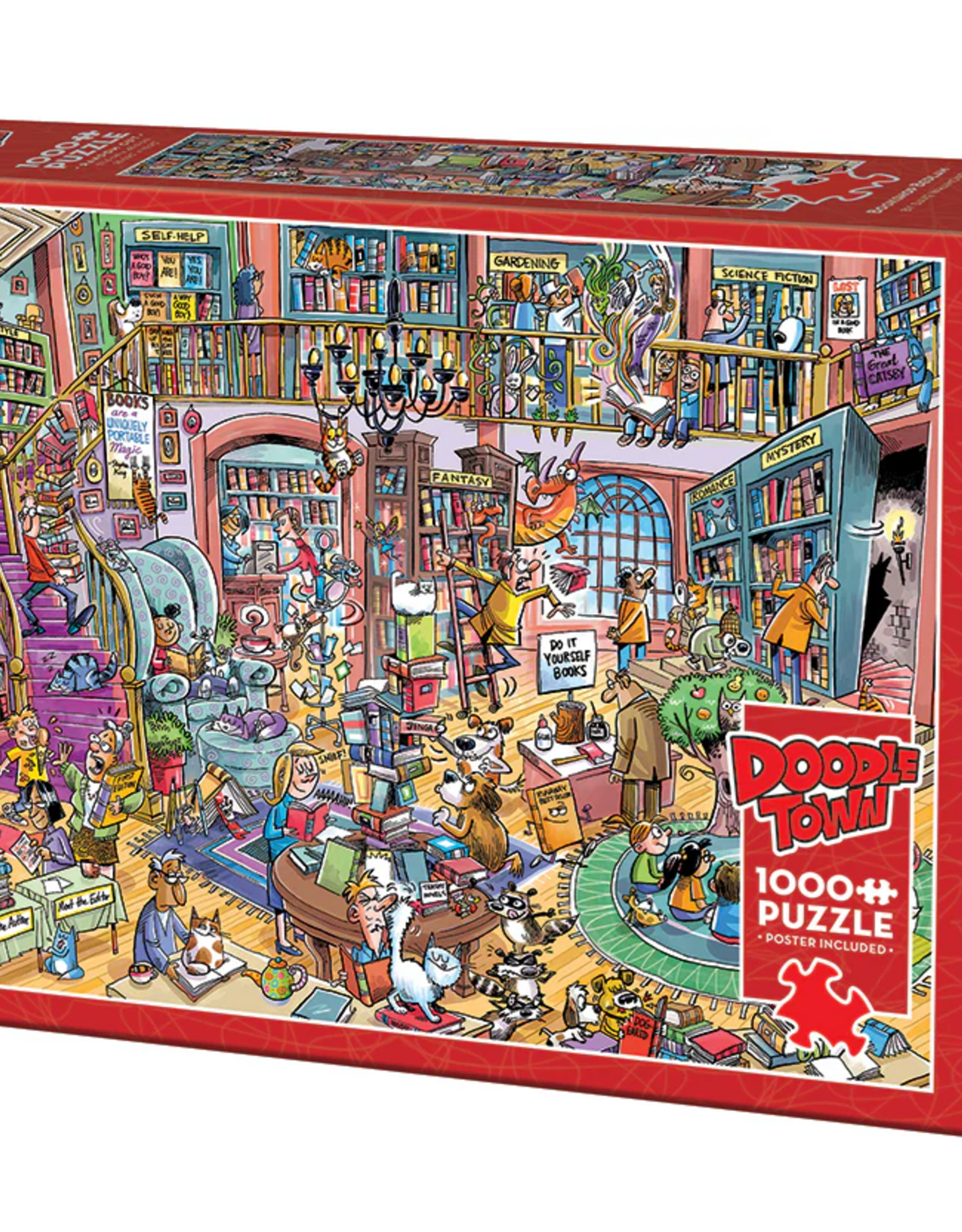 Cobble Hill DoodleTown - Bookshop Bedlam 1000pc