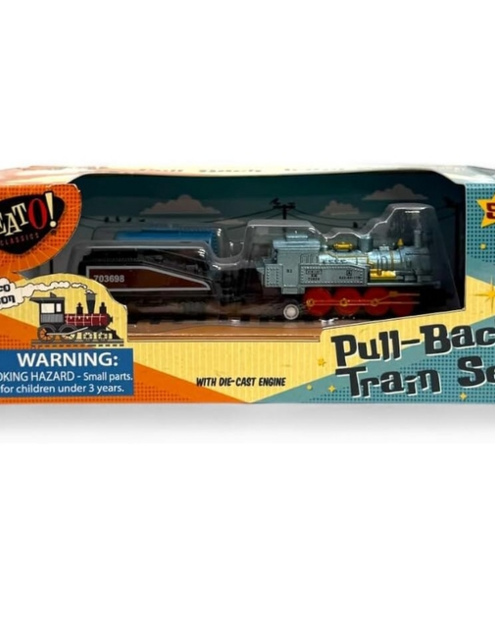 Toysmith DIE CAST Locomotion P/B Train Set (4 car)