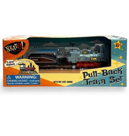 Toysmith DIE CAST Locomotion P/B Train Set (4 car)