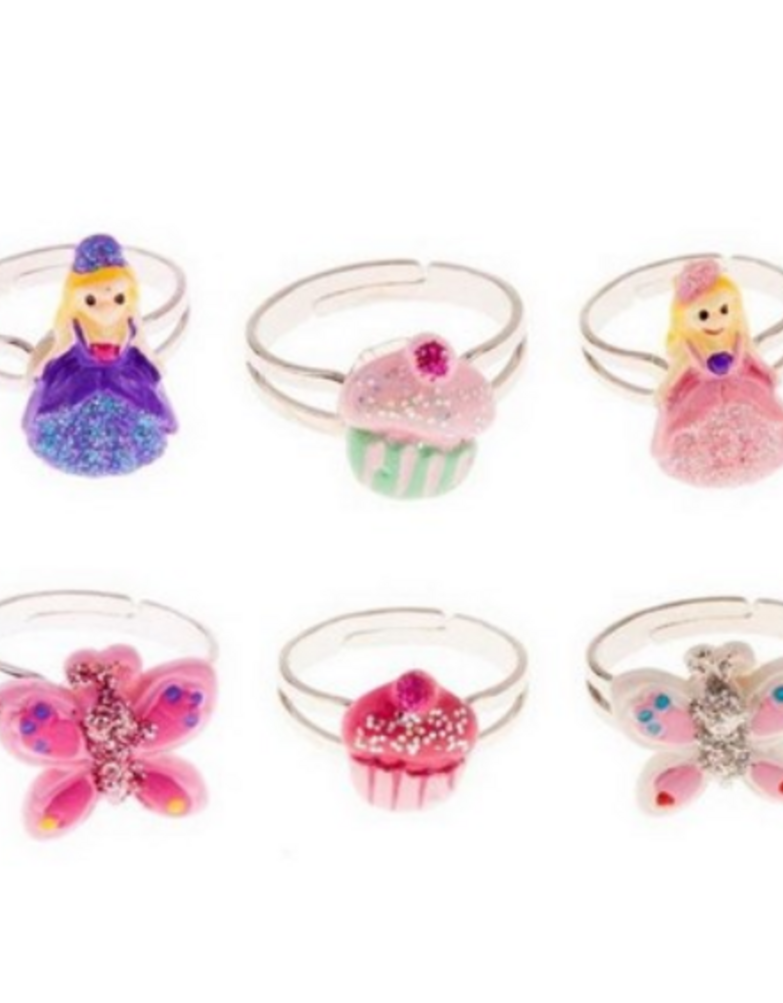 Great Pretenders Princess, Cupcake & Butterfly Rings Asst.