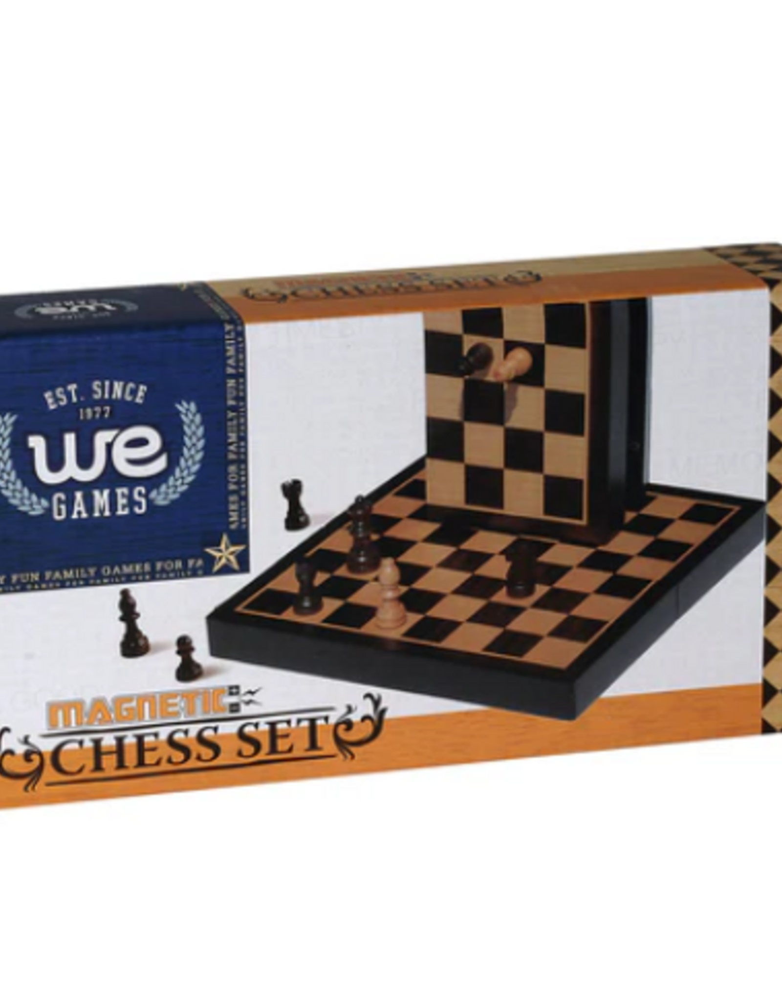 We Games CHESS SET, 8" MAGNETIC FOLDING (BLACK)