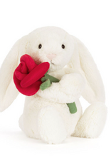 Jellycat Cream Bunny with Rose