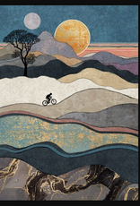 Bug Art Greeting Card - Hill Cyclist