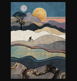 Bug Art Greeting Card - Hill Cyclist