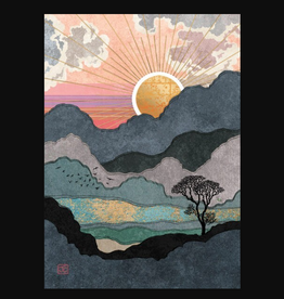 Incognito Scenic Card- Sunset - Blank 5” X 7”