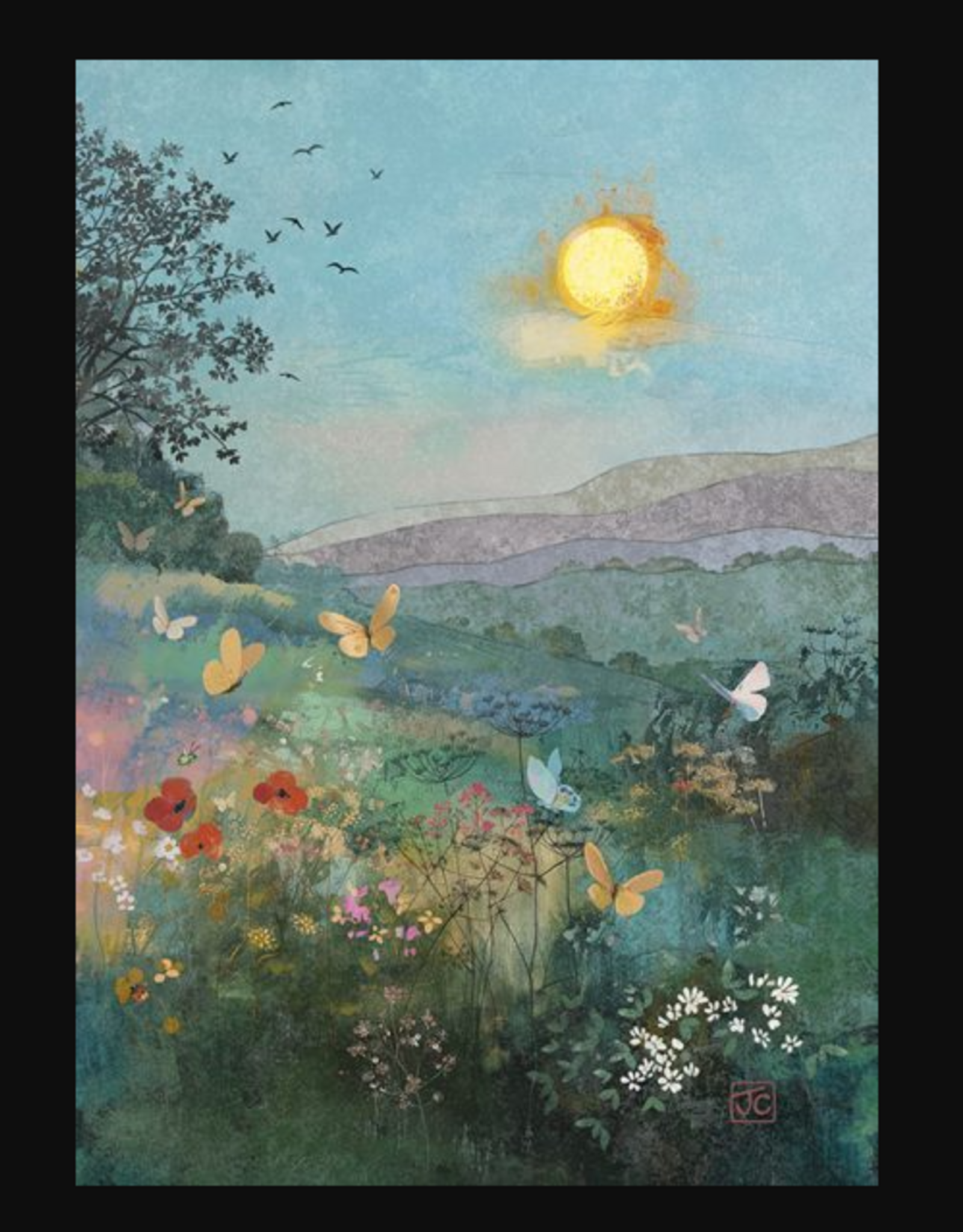 Bug Art Greeting Card - Butterfly Sunset