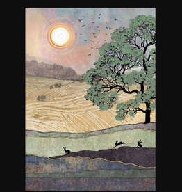 Bug Art Greeting Card - Three Hares