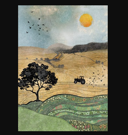 Bug Art Greeting Card - Tractor Field