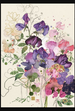 Bug Art Greeting Card - Sweet Peas