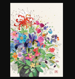 Bug Art Greeting Card - Floral Mix