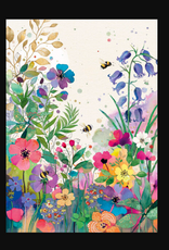 Bug Art Greeting Card - Colourful Meadow