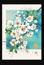 Bug Art Greeting Card - White Blossom