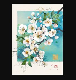 Bug Art Greeting Card - White Blossom