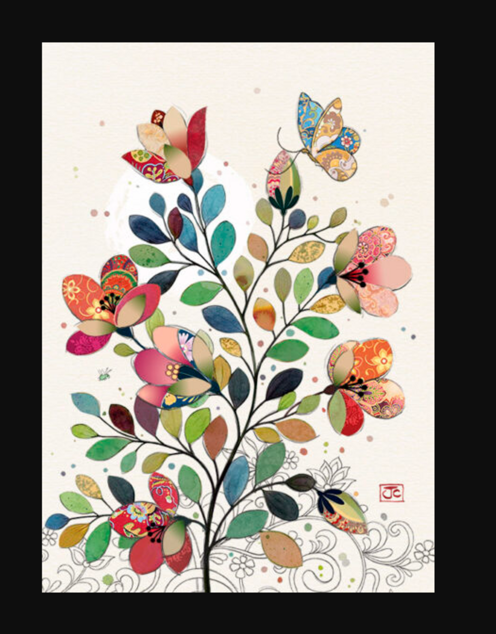 Bug Art Greeting Card- Exotic Bush