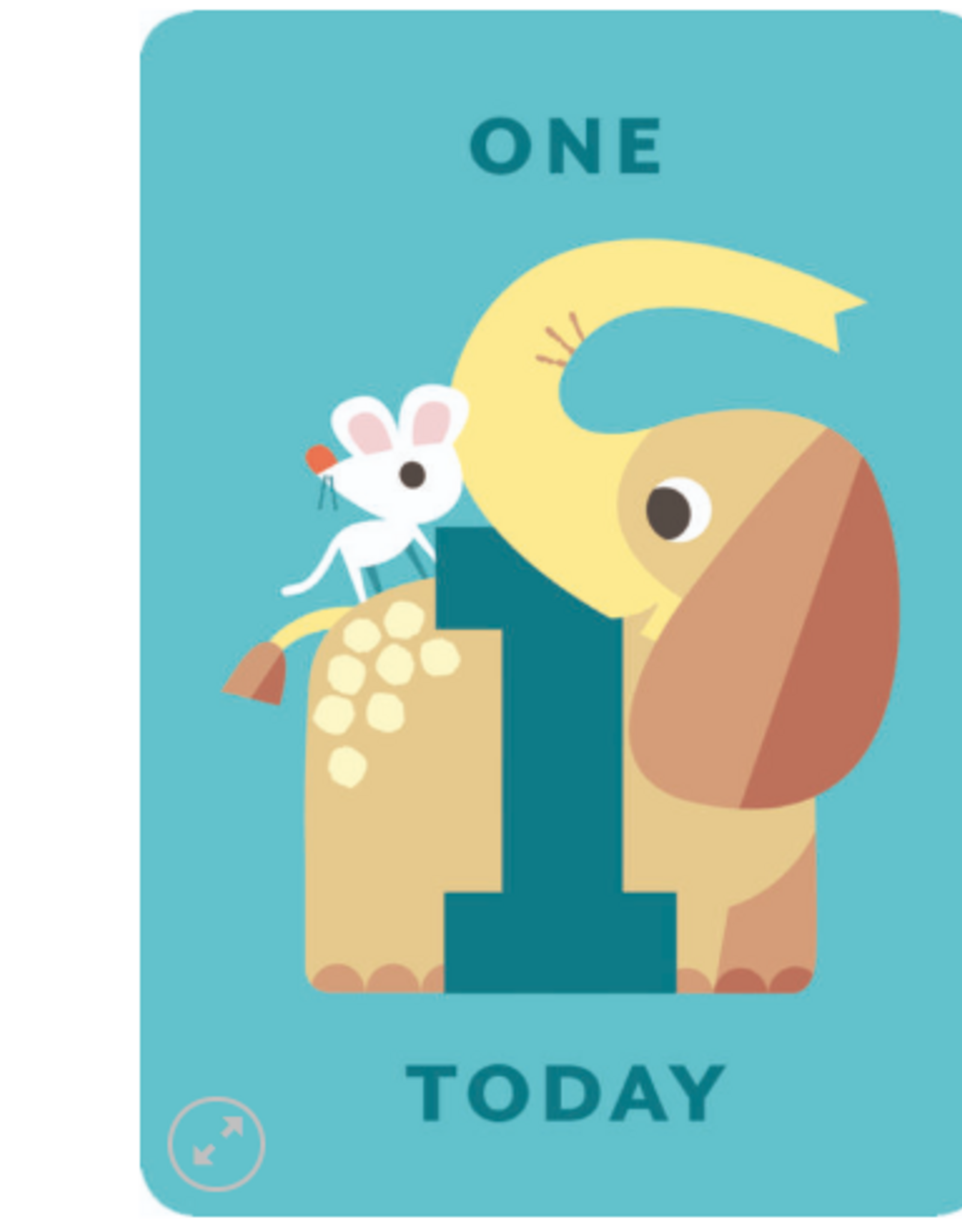 Card One Today - Elephant and Mouse Blank