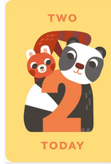 Card Two Today - Panda and Red Panda Blank