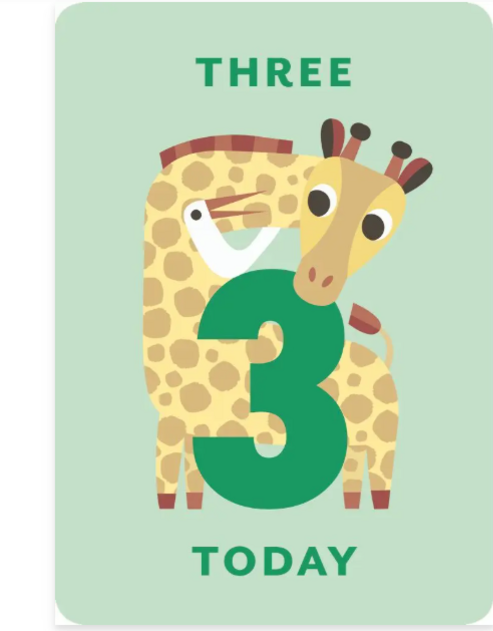 Three Today - Giraffe and Bird Blank