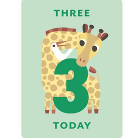Card Three Today - Giraffe and Bird Blank