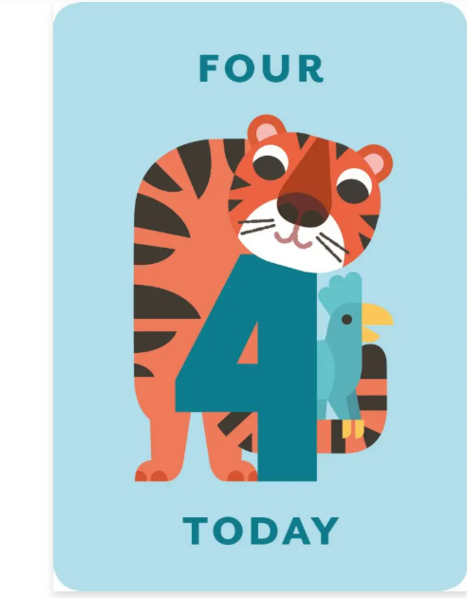 Card Four Today - Tiger and Parrot Blank