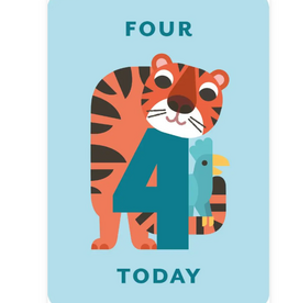 Card Four Today - Tiger and Parrot Blank