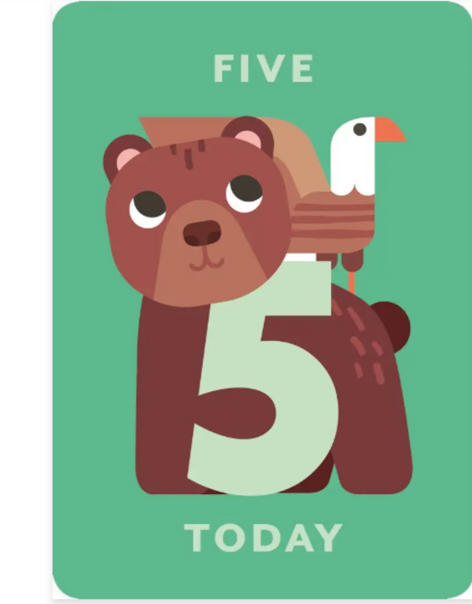 Card Five Today - Bear and Eagle Blank