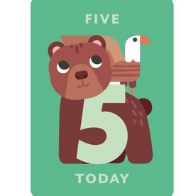 Card Five Today - Bear and Eagle Blank