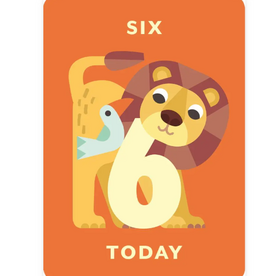 Card Six Today - Lion and Bird Blank