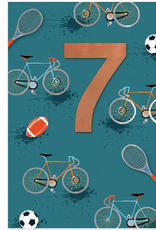 Crackerjack Card Sports 7 - Inside "Happy birthday you’re seven! Have a super, awesome, amazing day!"