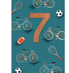 Crackerjack Card Sports 7 - Inside "Happy birthday you’re seven! Have a super, awesome, amazing day!"