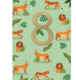 Crackerjack Card Animals 8 - Inside "Happy birthday! You’re eight today. Time to party"