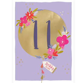 Lemon & Lime Card Balloon 11 - Inside "Wishing you a day bursting with excitement!  Happy Birthday"