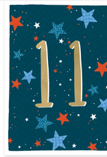 Lemon & Lime Card Stars 11 - Inside "Happy 11th Birthday Have an amazing day! Happy Birthday"