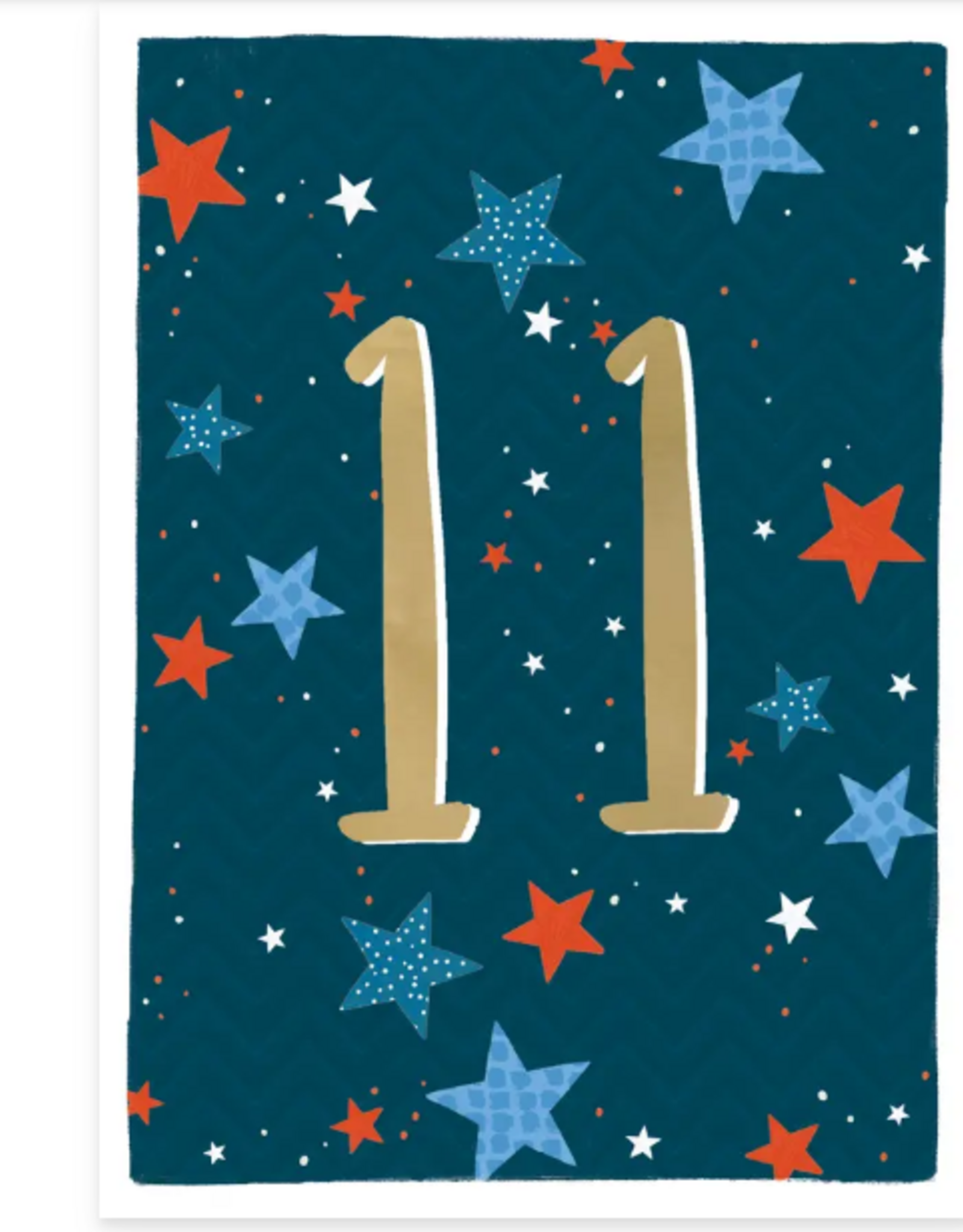 Lemon & Lime Card Stars 11 - Inside "Happy 11th Birthday Have an amazing day! Happy Birthday"