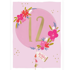 Lemon & Lime Card Balloon 12 - Inside "Wishing you a day bursting with excitement! Happy Birthday"