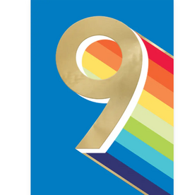 Rainbow Magic Card Rainbow Magic Blue 9 - Inside "Have the best time on your 9th birthday!"