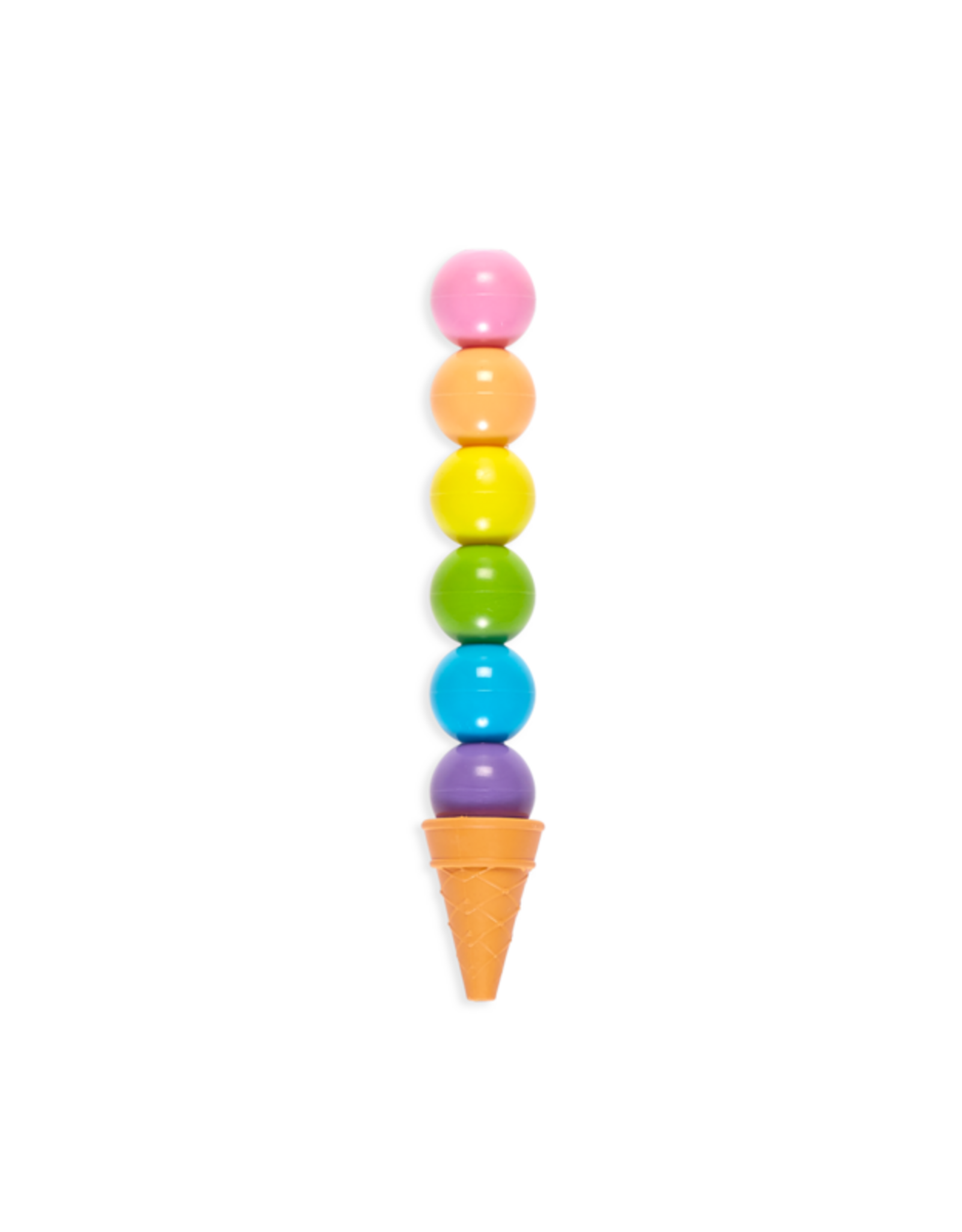 OOLY Rainbow Scoops - Stacking Erasable Crayons + Scented Eraser