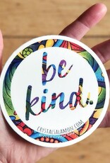 Crystal Salamon Coloured Sticker-Be Kind
