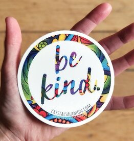 Crystal Salamon Coloured Sticker-Be Kind