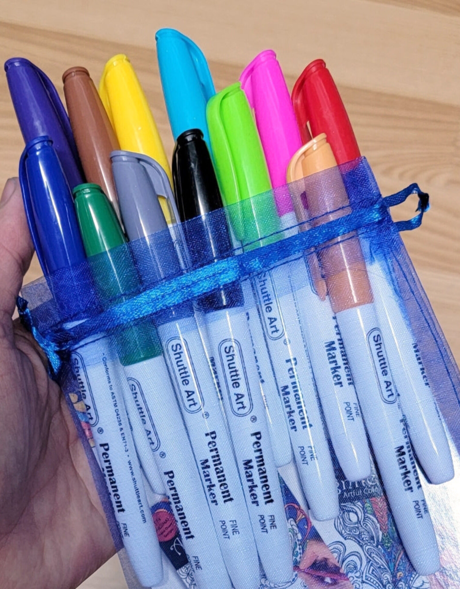 Crystal Salamon Permanent Markers - 12 Set in Gift Bag