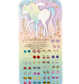 Great Pretenders Whimsical Unicorn Sticker Earrings, 30 pairs