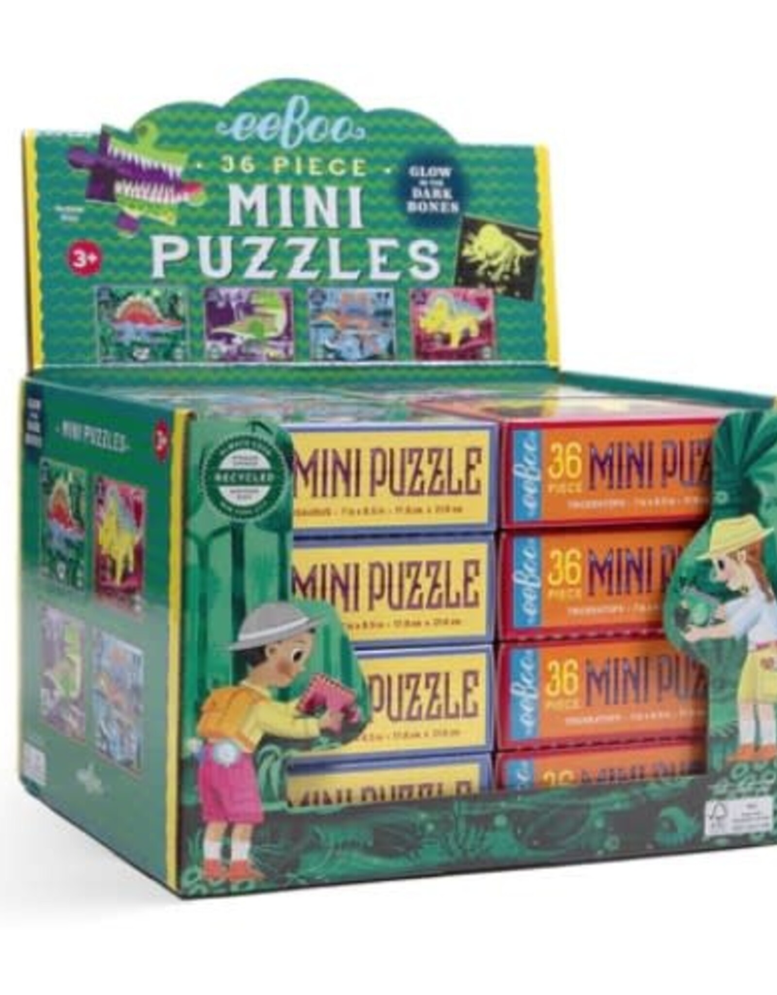 eeBoo DINOSAURS MINI PUZZLE ASST.