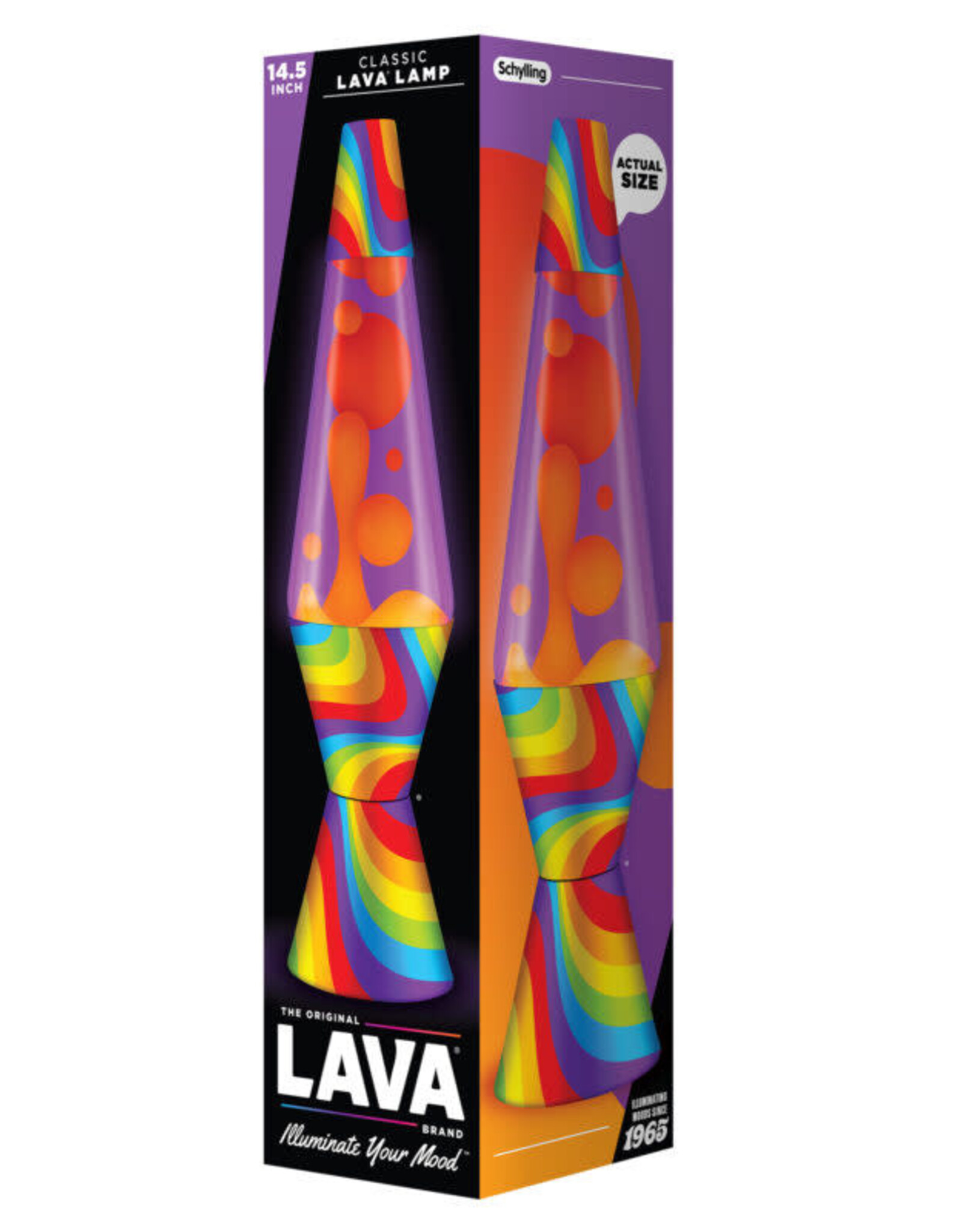 Lava Lamp 14.5" LAVA LAMP FLOWING COLOR/YLW/PRP